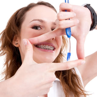 brushing and flossing